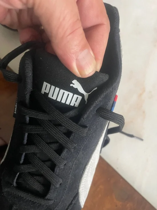 Puma Black and Silver Motorsport Suede Sneakers - Picture 2 of 3